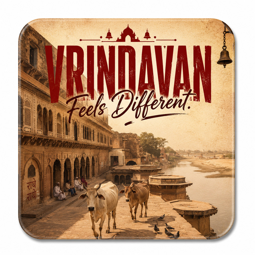 Vrindavan - Fridge Magnet bhakty.life