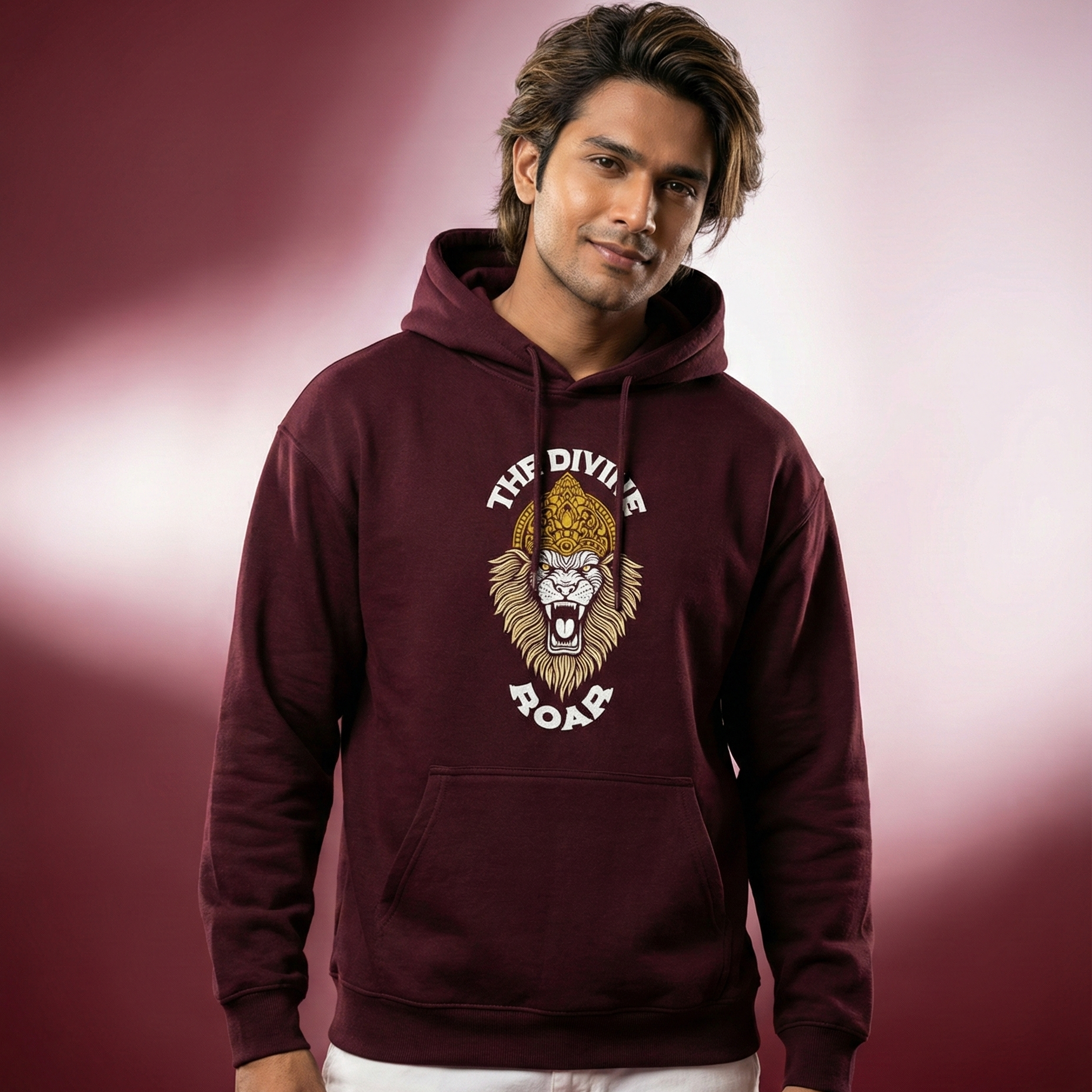 The Divine Roar. Hoodie bhakty.store