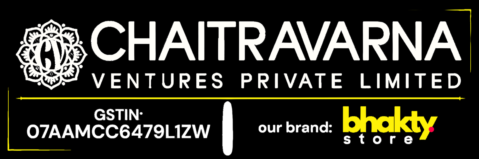 Yellow 'bhakti' logo on a white background