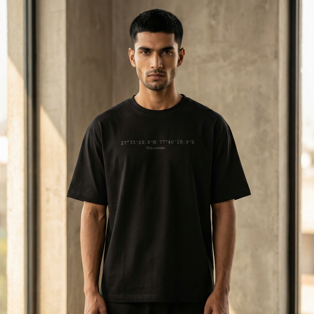 Vrindavan Map. Regular Fit T-Shirt bhakty.store