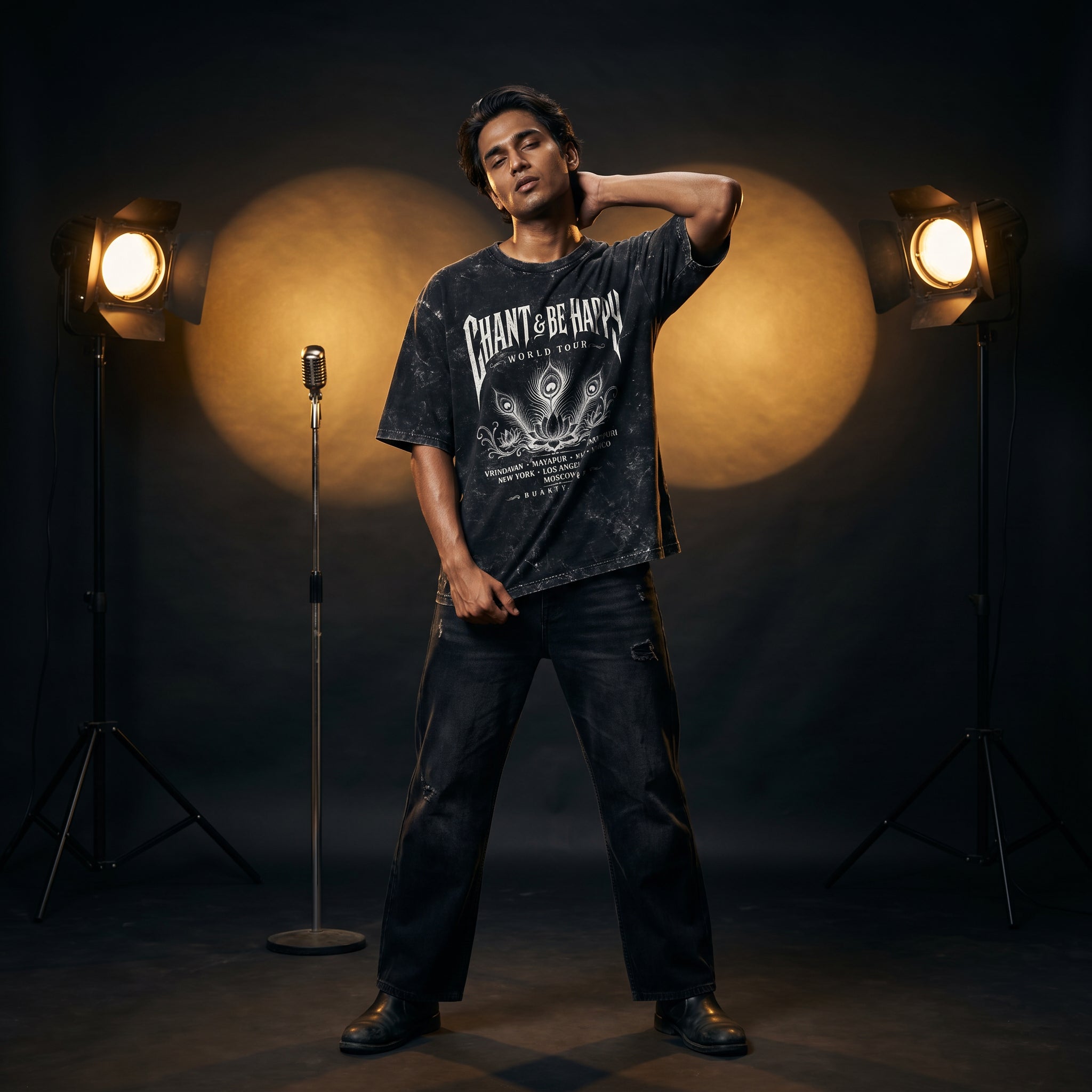 CBH World Tour. Acid Washed Oversized T-Shirt bhakty.store