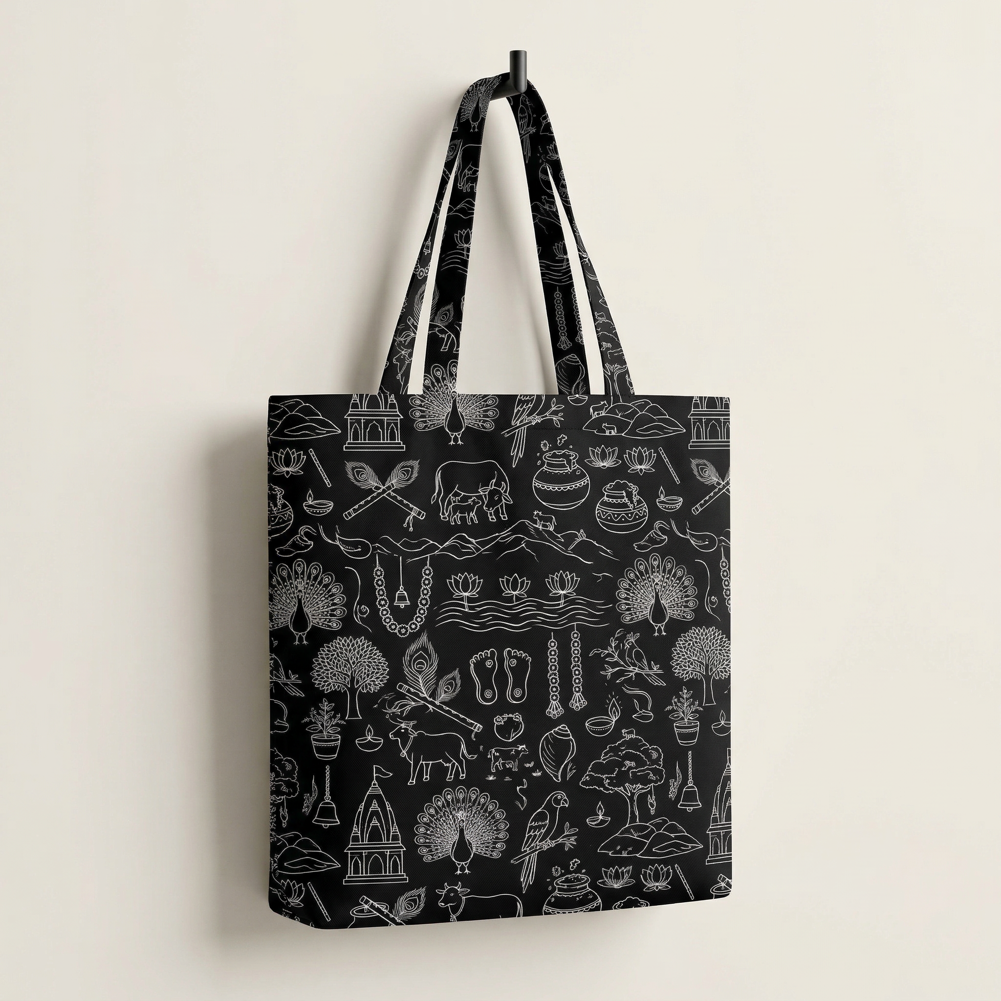 Vrindavana.  Totebag Zipper bhakty.store