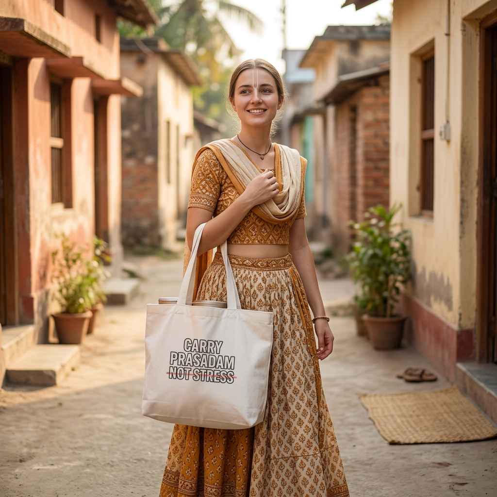 Prasadam. Everyday Large Tote Bag bhakty.store