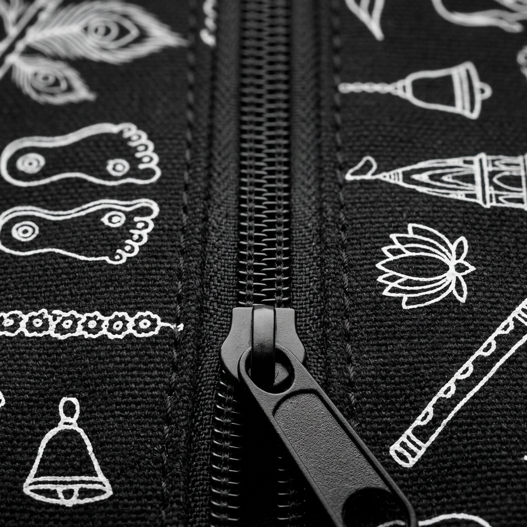 Vrindavana.  Totebag Zipper bhakty.store