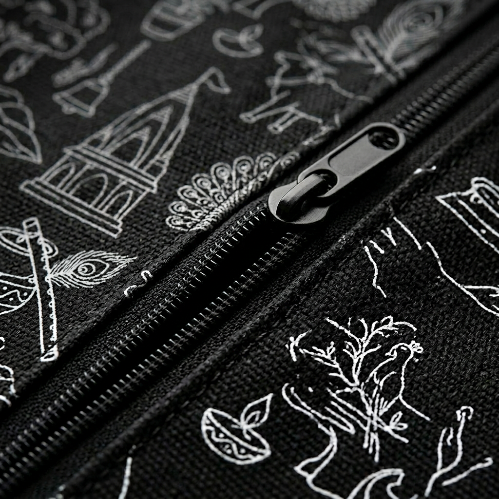 Vrindavana.  Totebag Zipper bhakty.store