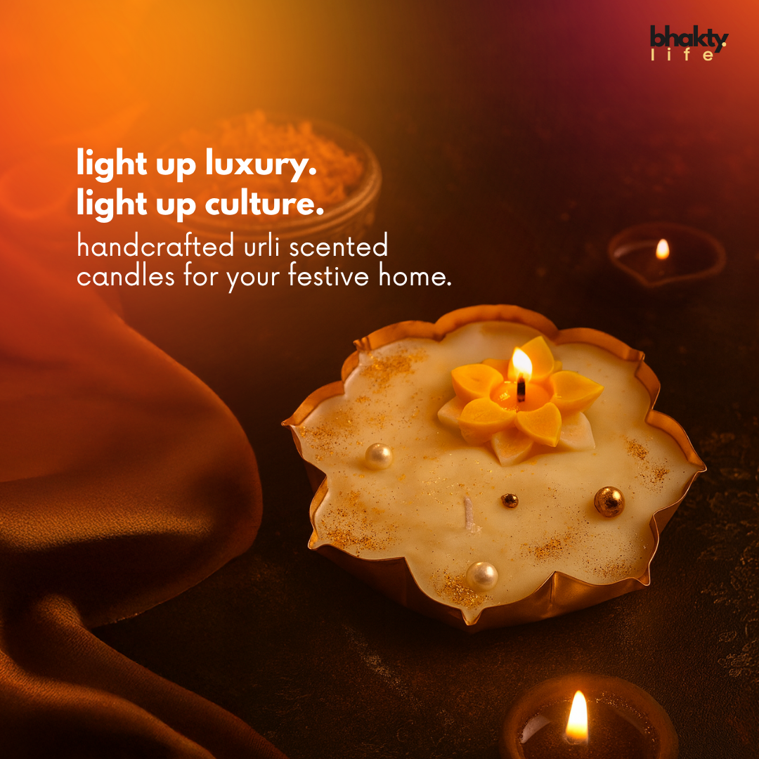 Bhakti Bloom Flower Urli Candle – Devotional Scented Candle for Home & Festive Gifting bhakty.store